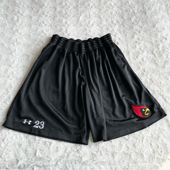 Catholic University CUA Shorts Womens Large Black Cardinals Basketball Mesh UA - Picture 1 of 13